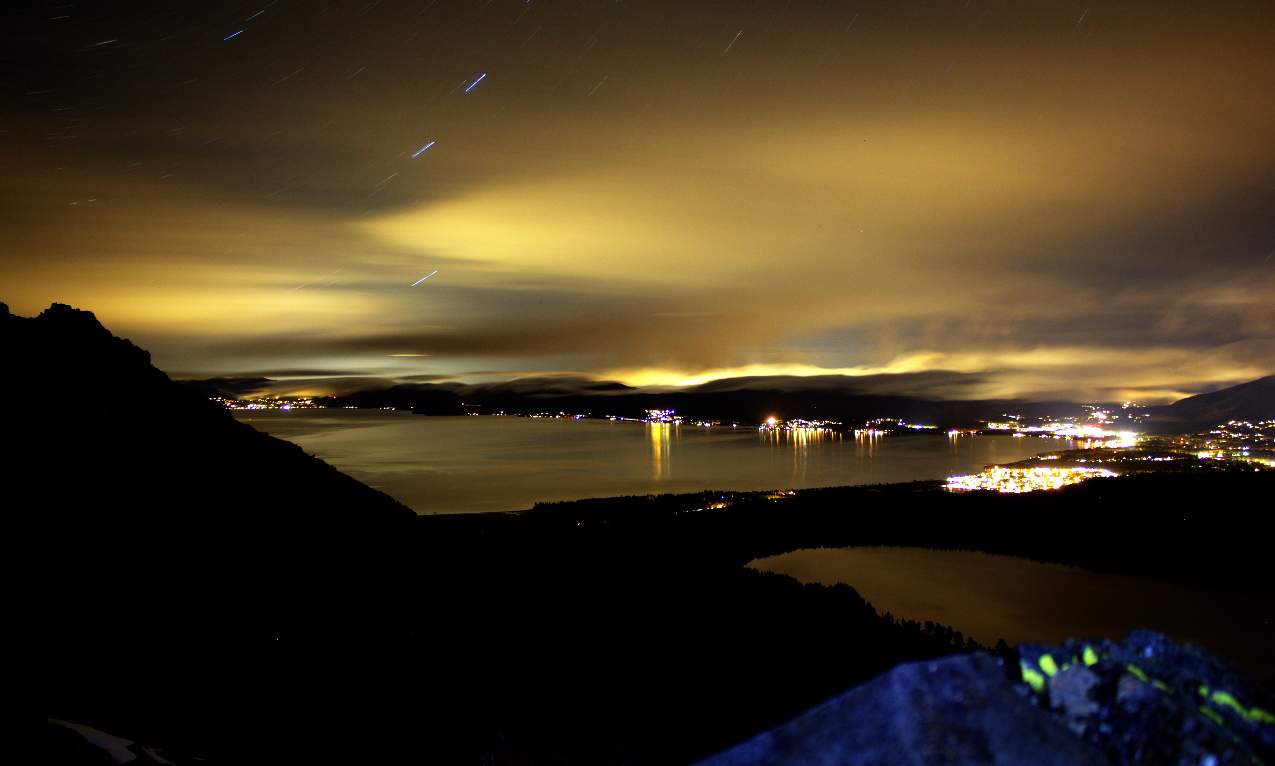 Winter Evening in Lake Tahoe - Where's the SNOW !!
