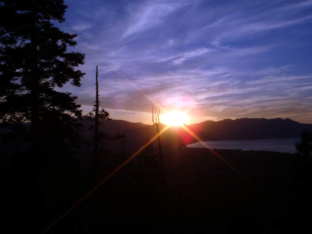 A Fall Sunset on the South Shore of Lake Tahoe!